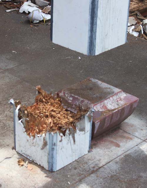 Rotted Roof Area and Lower Post Removal.